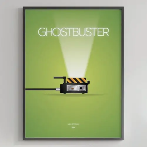 ou trouver affiche film deco cine sos fantome fond vert minimaliste