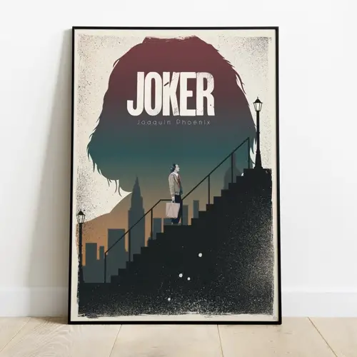 ou trouver affiche film deco cine joker moderne illustration escalier