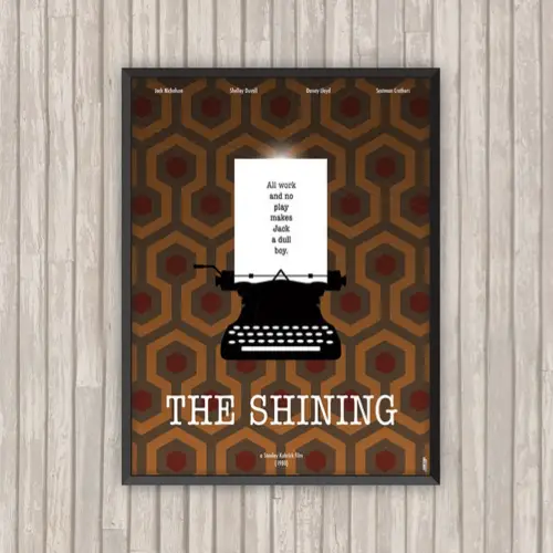 ou trouver affiche film deco cine shinning machine à écrire papier peint