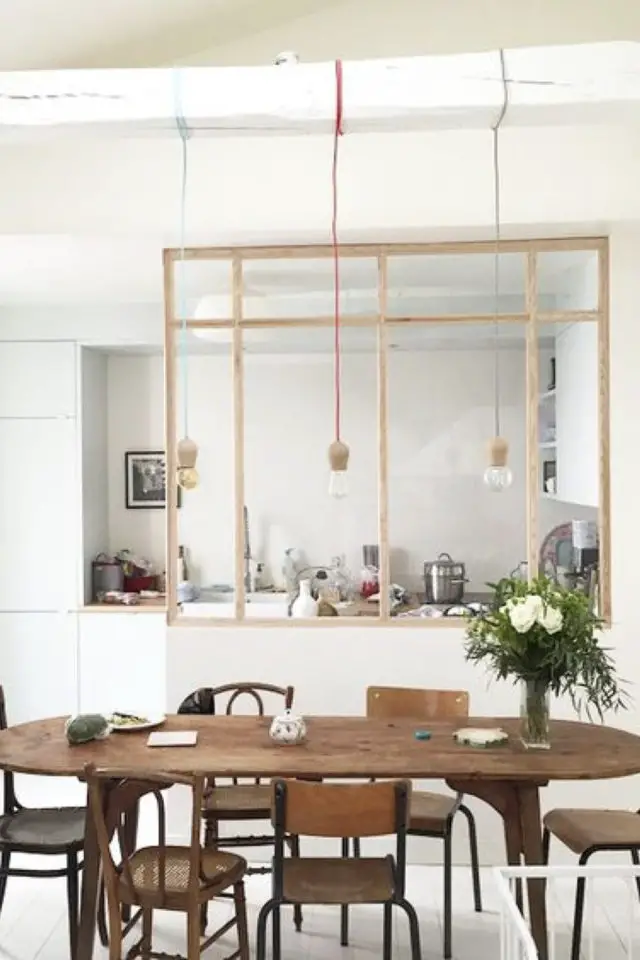 salle a manger verriere bois exemple moderne jeune à faire soi même