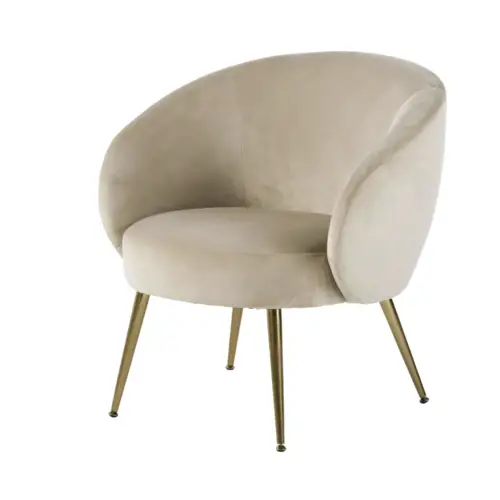 accessoire deco plus chaleureuse minimaliste slow petit fauteuil velours écru 