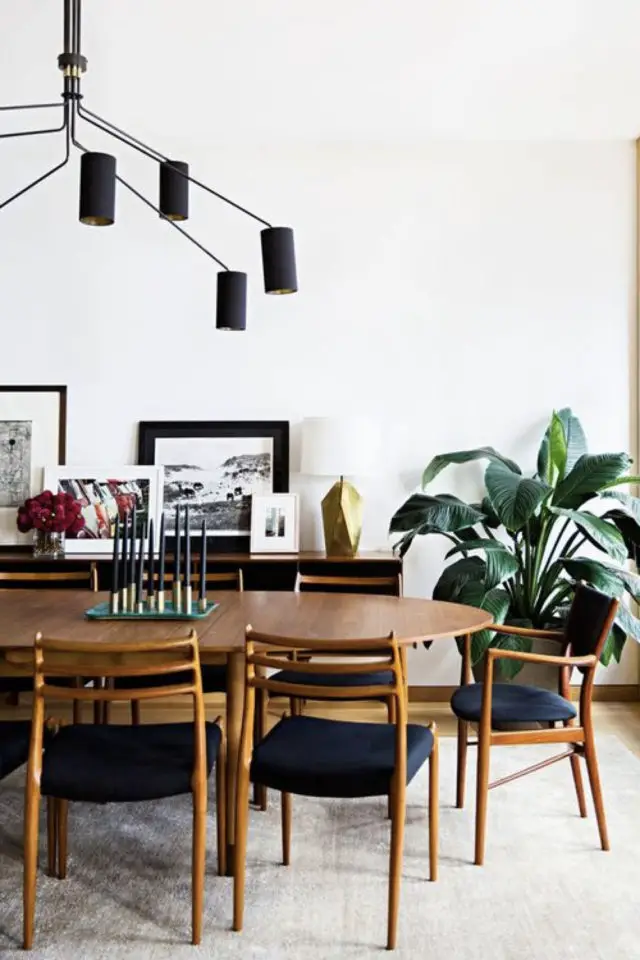 comment choisir table salle a manger élégante table en bis oblongue style vintage moderne mid century chaise bois