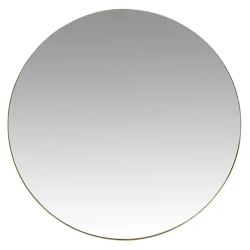 entree minimaliste meuble deco grand miroir rond élégant épuré
