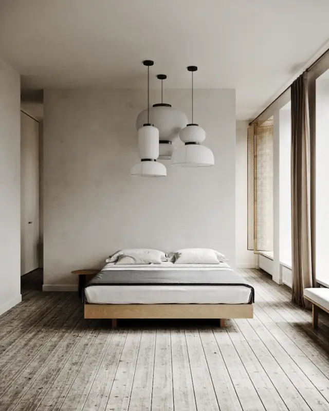 interieur minimaliste chaleureux exemple chambre à coucher slow living épuré moderne