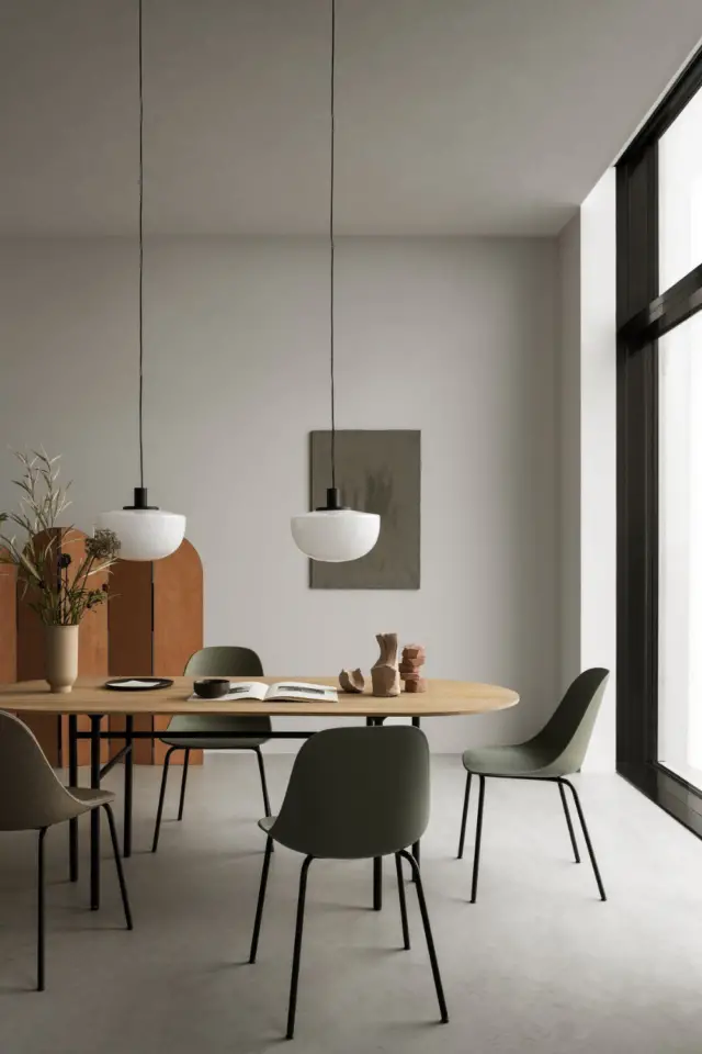 interieur minimaliste chaleureux exemple salle à manger design moderne minimal japandi slow living
