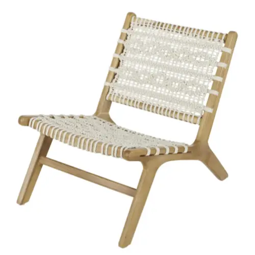 jardin exterieur tendance 2021 confort chaise basse tressée blanc cassé décoration