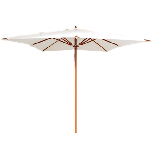 jardin tendance confort 2021 parasol structure bois toile beige écru claire simple grand format