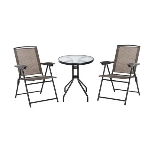 mobilier jardin pas cher fauteuil inclinable petite table ronde métal et verre