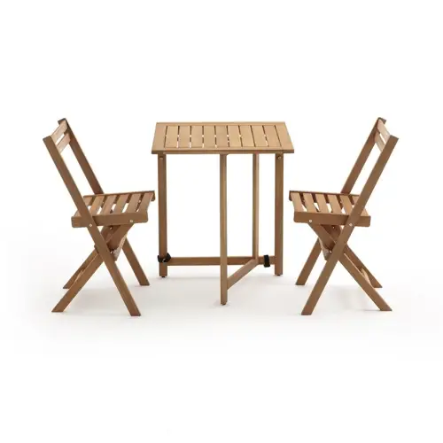 ou trouver salon jardin pas cher table pliante en bois avec chaises nature