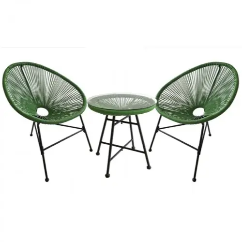 ou trouver salon jardin petit budget salon Acapulco vert 2 fauteuils et table basse