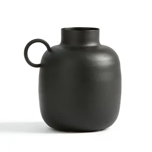 accessoire decoration style neo antique petite vase jarre noir élégant