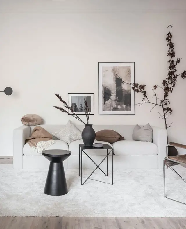 decoration minimaliste salon indispensables canapé blanc déco épurée slow design