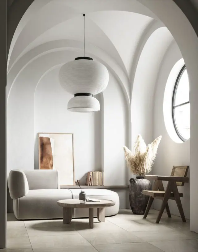decoration minimaliste salon indispensables slow design effet cathédrale église architecture d'intérieur 