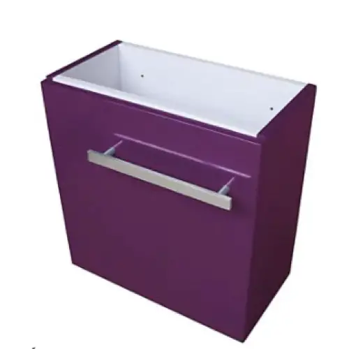 meuble couleur petite salle de bain petit lave main prune violet