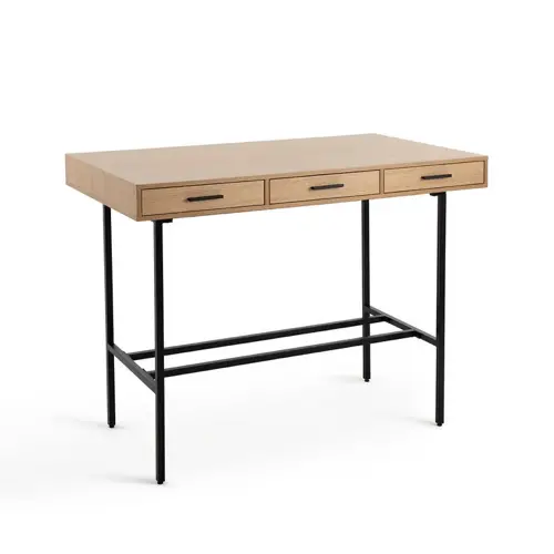 soldes ete deco mobilier maison la redoute table bar ilot bois et noir petit prix