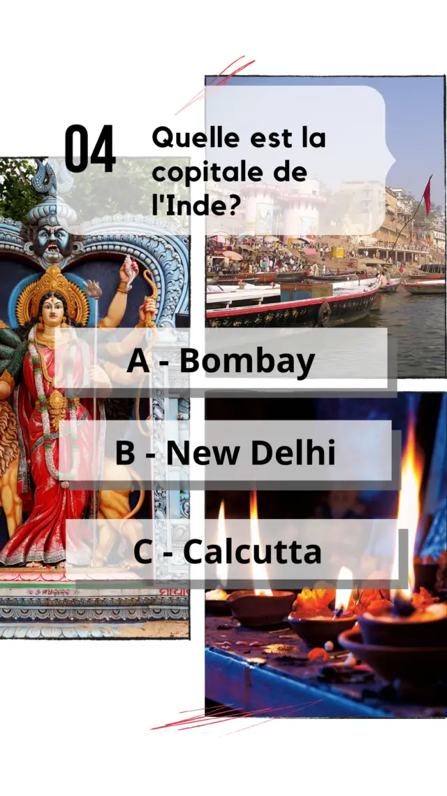 QCM Inde culture générale capitales indiennes
