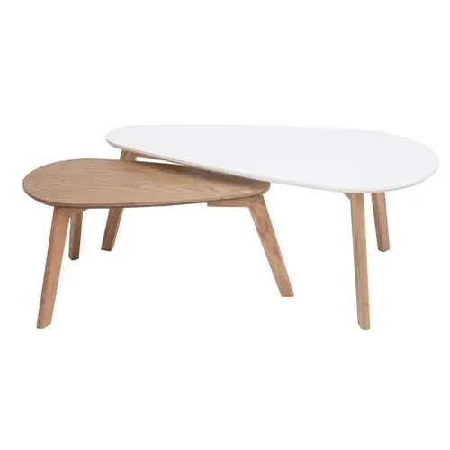 style slow deco mobilier pas cher table basse scandinave bois et blanc