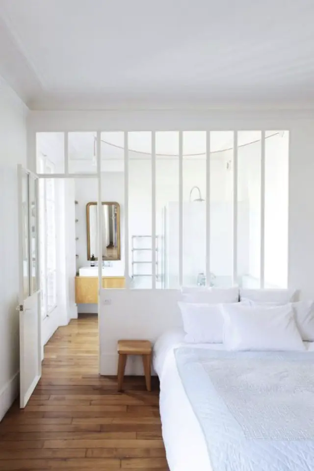 exemple verriere moderne chambre blanc contemporain soubassement espace