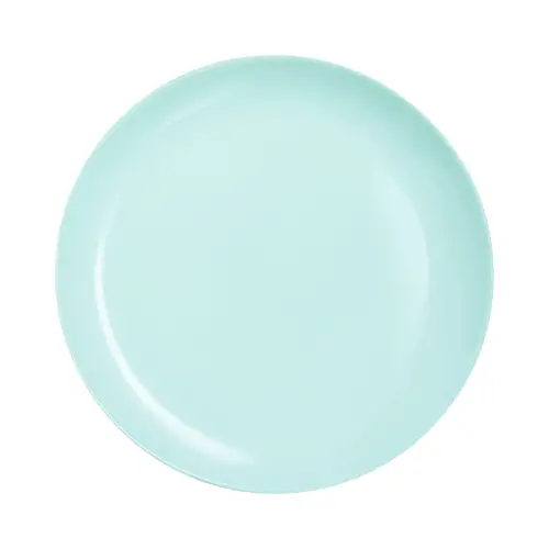exemple vaisselle coloree assiette unie bleu pastel
