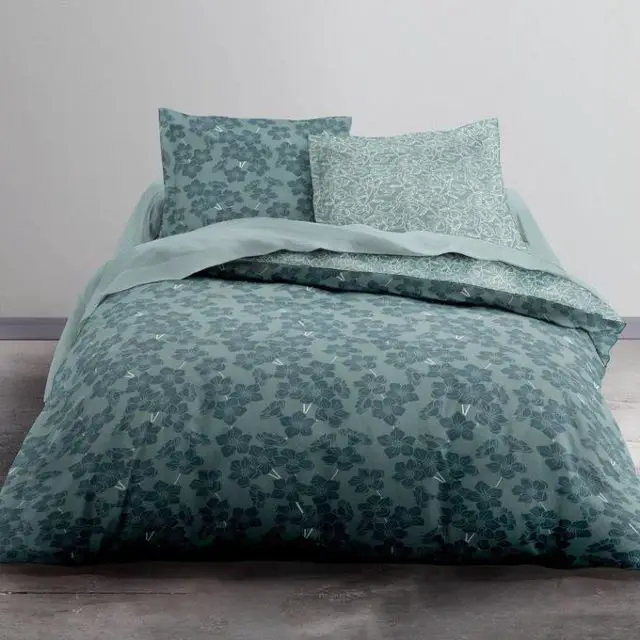 ou trouver drap flanelle parure de lit chaude hiver couleur bleu vert moderne