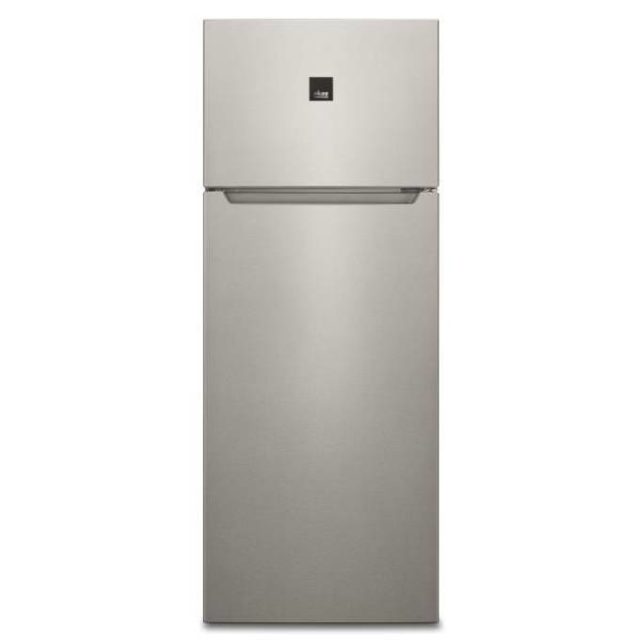 ou trouver frigo kitchenette 2 portes avec congélateur H1,43 gris metal