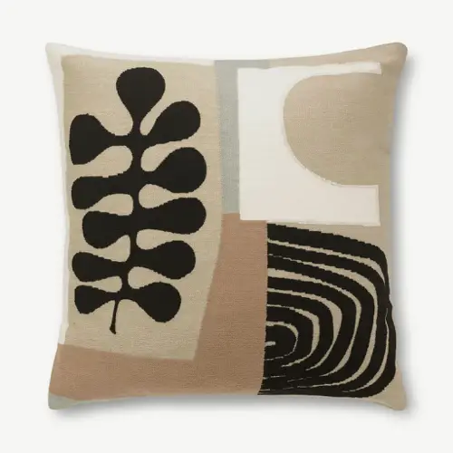 coussin moderne couleur automne motif actuel contemporain neutre naturel