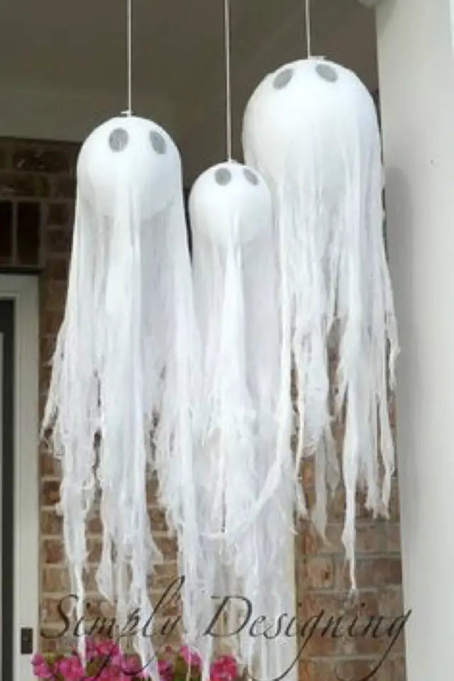 halloween exemple deco diy Tim Burton ballon drap facile