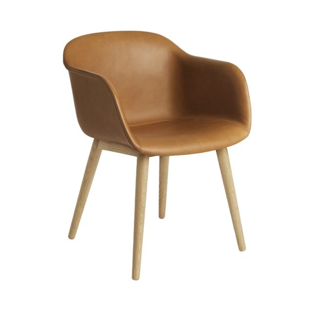 mobilier en cuir fauteuil de table couleur cuir cognac camel