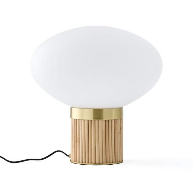 ou trouver deco entree pratique Lampe à poser XL laiton, bambou et opaline, Dolce