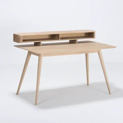 bureau cache-pot design Bureau Stafa avec étagère chêne