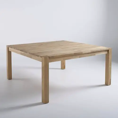 meuble et deco scandinave moderne Table à manger carrée, 8 couverts en chêne simple
