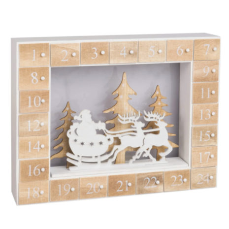 Artemio Calendrier Avent Maison En Bois Naturel 31,5x7x34cm - 24 Portes à Personnaliser