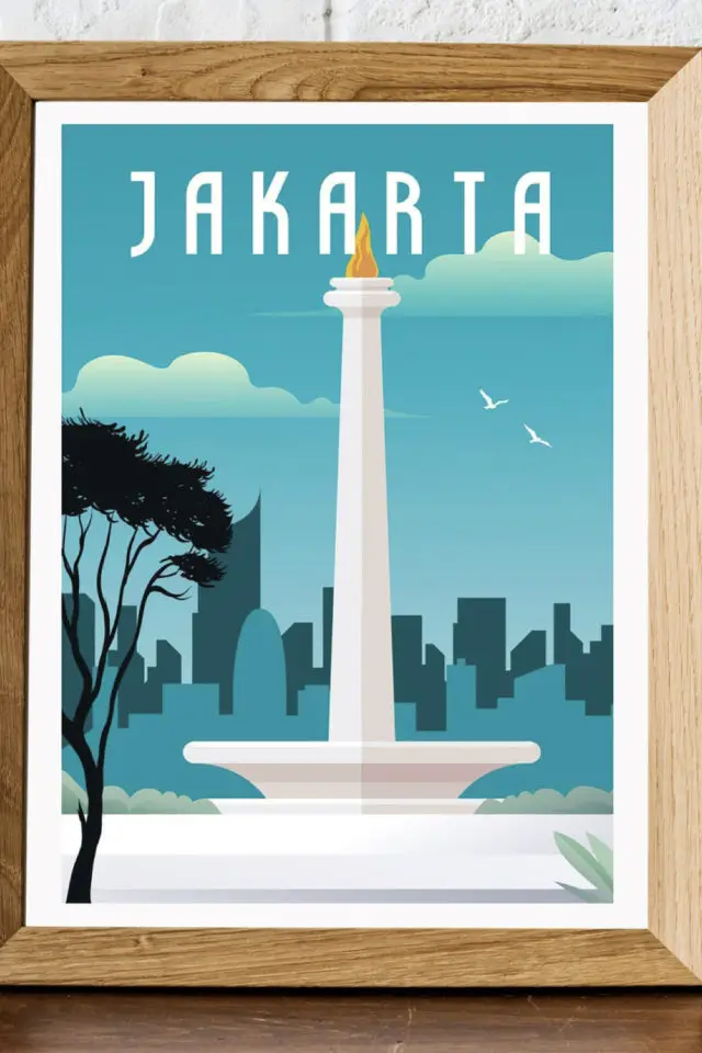 Ou trouver affiche voyage Indonésie Jakarta monument national