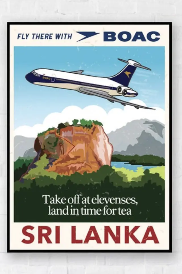 Ou trouver affiche voyage Sri Lanka affiche avion Sri Lanka