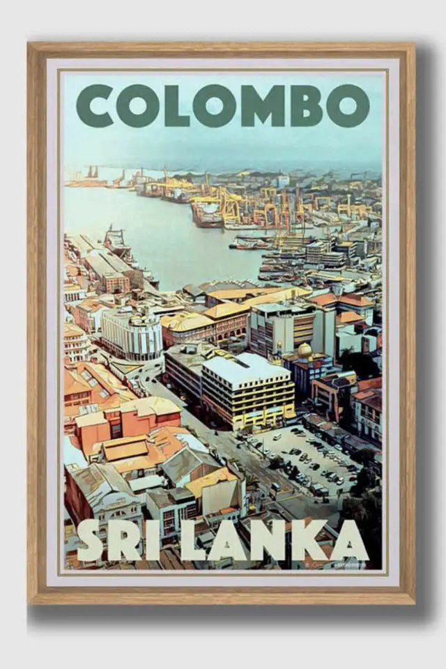 Ou trouver affiche voyage Sri Lanka vue aérienne Colombo
