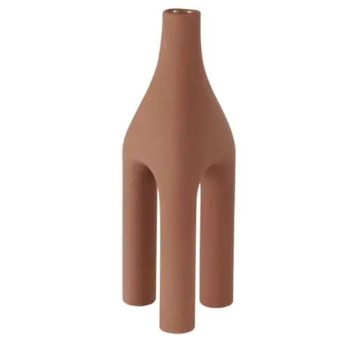 deco meuble style nature moderne design Vase en dolomite terracotta H40