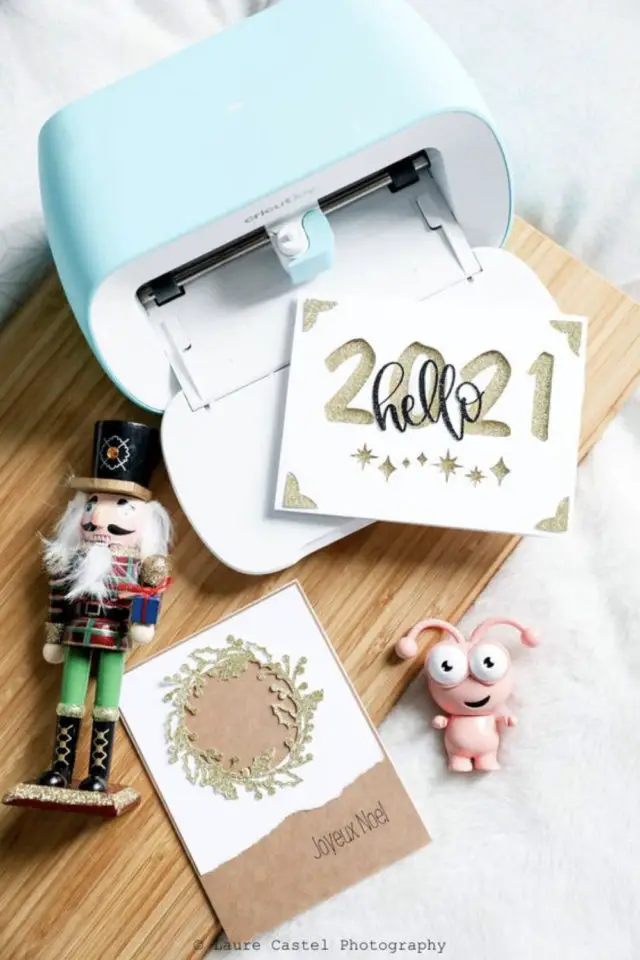 exemple deco personnalisee cricut carte de voeux DIY à faire soi même