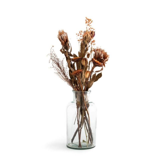idee cadeau noel decoration la redoute  Vase en verre H20 cm style ancienne bouteille transparente