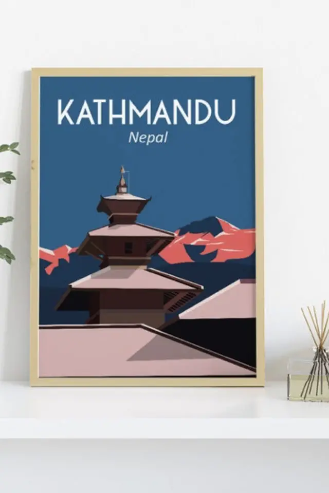 ou trouver affiche voyage nepal Katmandou Durbar Square architecture Newart 