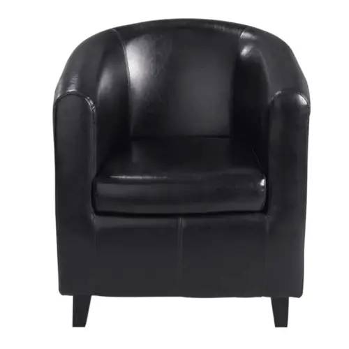 ou trouver deco gothique fauteuil cabriolet noir en cuir