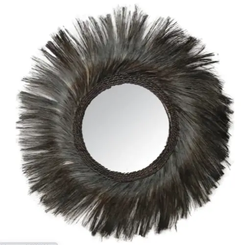 ou trouver deco gothique miroir rond noir moderne