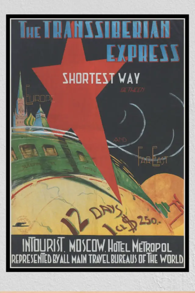 Ou trouver affiche poster vintage voyage URSS Union soviètique transsiberian express train