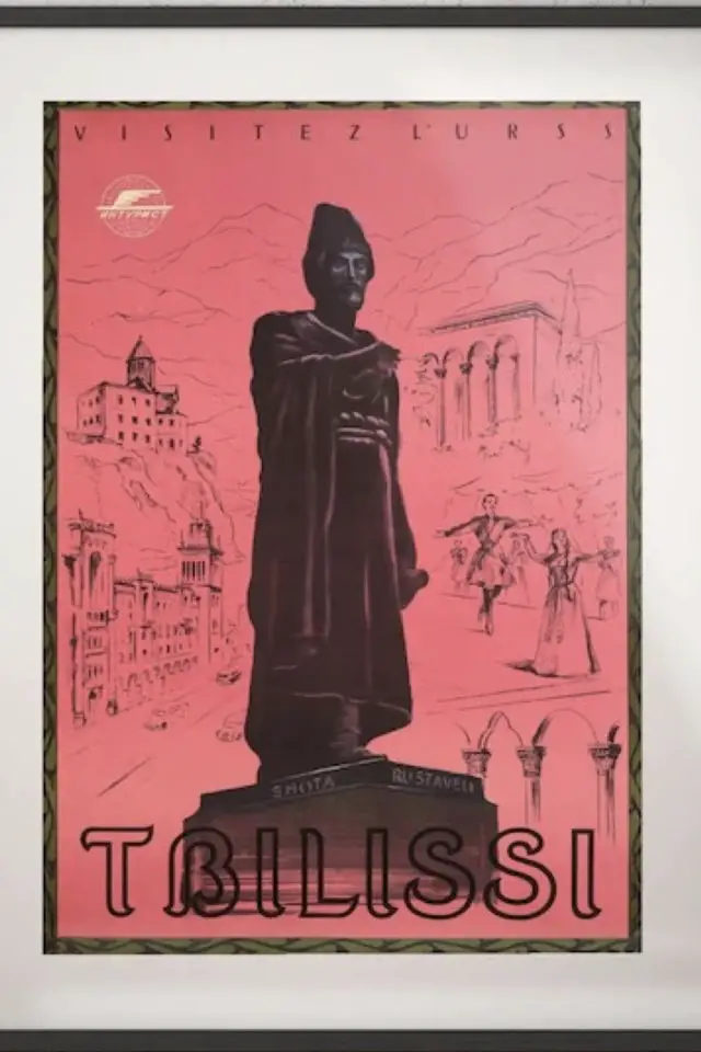 Ou trouver poster vintage voyage Géorgie visitez l'URSS Tbilissi