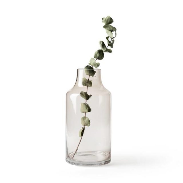 deco minimaliste chaleureux soldes Vase en verre fumé H30 cm