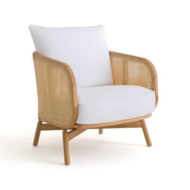 deco minimaliste chaleureux soldes Fauteuil coton/lin tendance slow living