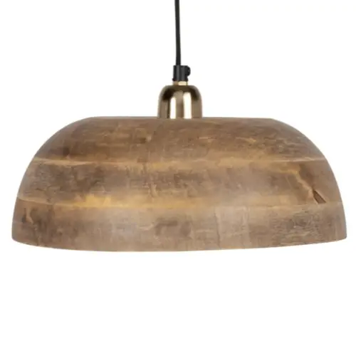 ou trouver decoration style masculin luminaire élégant Suspension en manguier et métal doré