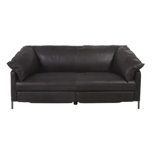 ou trouver meuble interieur masculin Canapé relax 2 places motorisé en cuir noir salon cosy confort