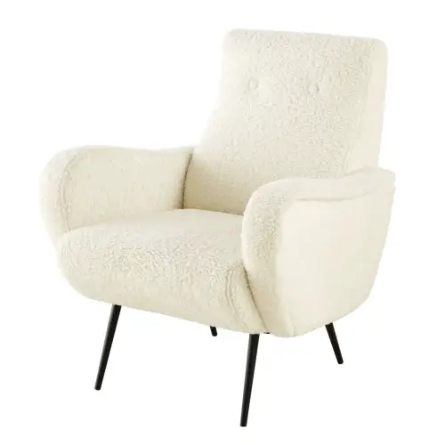 soldes salon hygge petits prix Maisons du Monde Fauteuil effet peau de mouton 479,00 € 335,30 € 