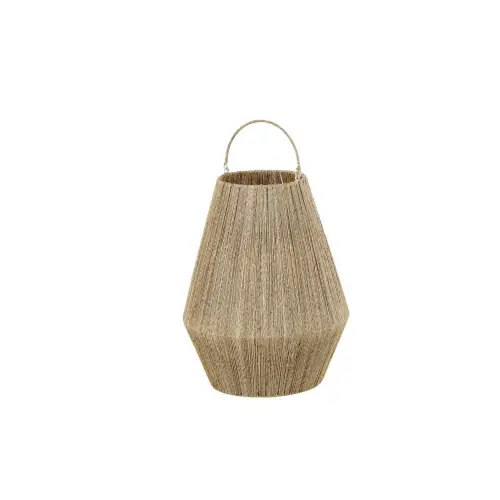 soldes salon hygge petits prix Maisons du Monde Lanterne en jute et métal 59,99 € 29,95 € 