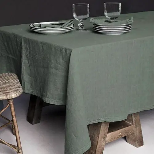 soldes touche couleurs organiques vert Maisons du Monde Nappe Lin pur lavé Vert Acacia 205,00 € 174,25 € 